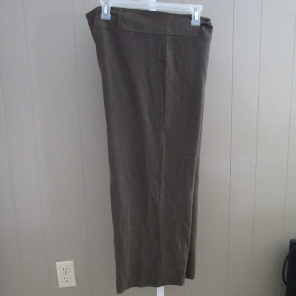 JENNE MAAG Brown Flat Front Wide Waist Stretch Dress Pants/Slacks size 16 NWT - Picture 1 of 9